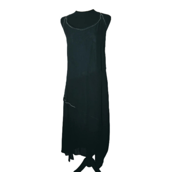 𝅺NWT Animale Ladies Black Dress Rag 8082 100% Viscose sz 14 Formal/Sundress - Picture 1 of 6